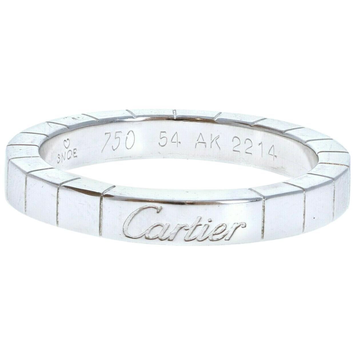 Cartier 18k White Gold Lanières Band 6.3g For Sale