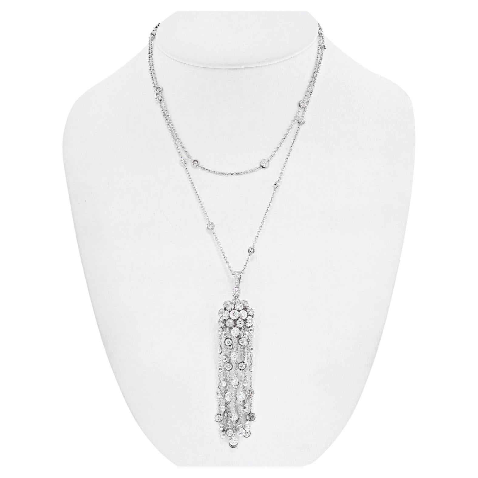 Cartier, collier L'egers Diamants en or blanc 18 carats en vente