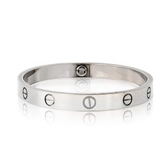 Cartier 18K Weißgold Love 17 Armreif-Armband