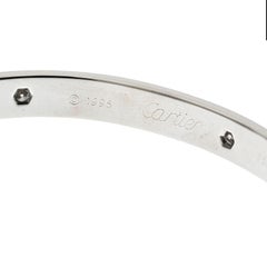 Cartier 18K White Gold Love 6 Diamond Bangle circa 1998 Bracelet
