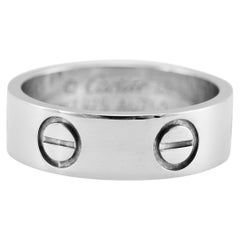 Cartier 18K White Gold Love Band Ring