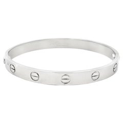 Cartier 18k White Gold Love Bangle Bracelet