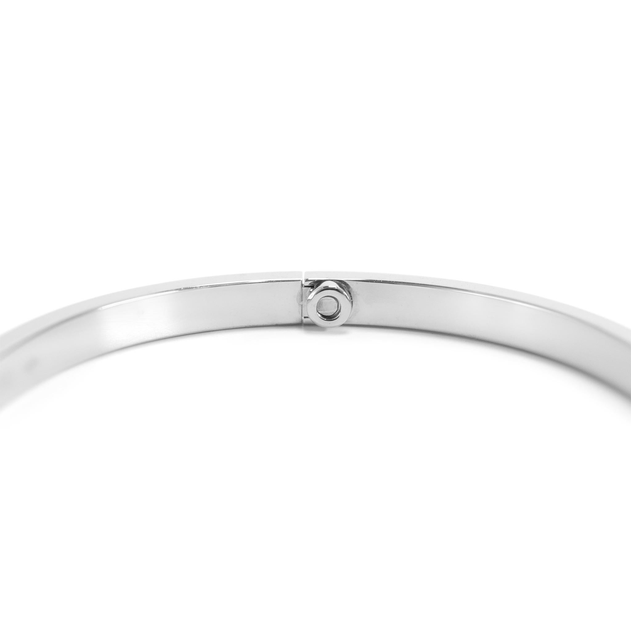 Women's Cartier 18K White Gold Love Bangle Bracelet Small Model