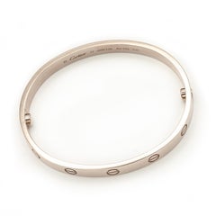 Cartier 18K White Gold Love Bangle Armband - mit Original-Box & Zertifikat