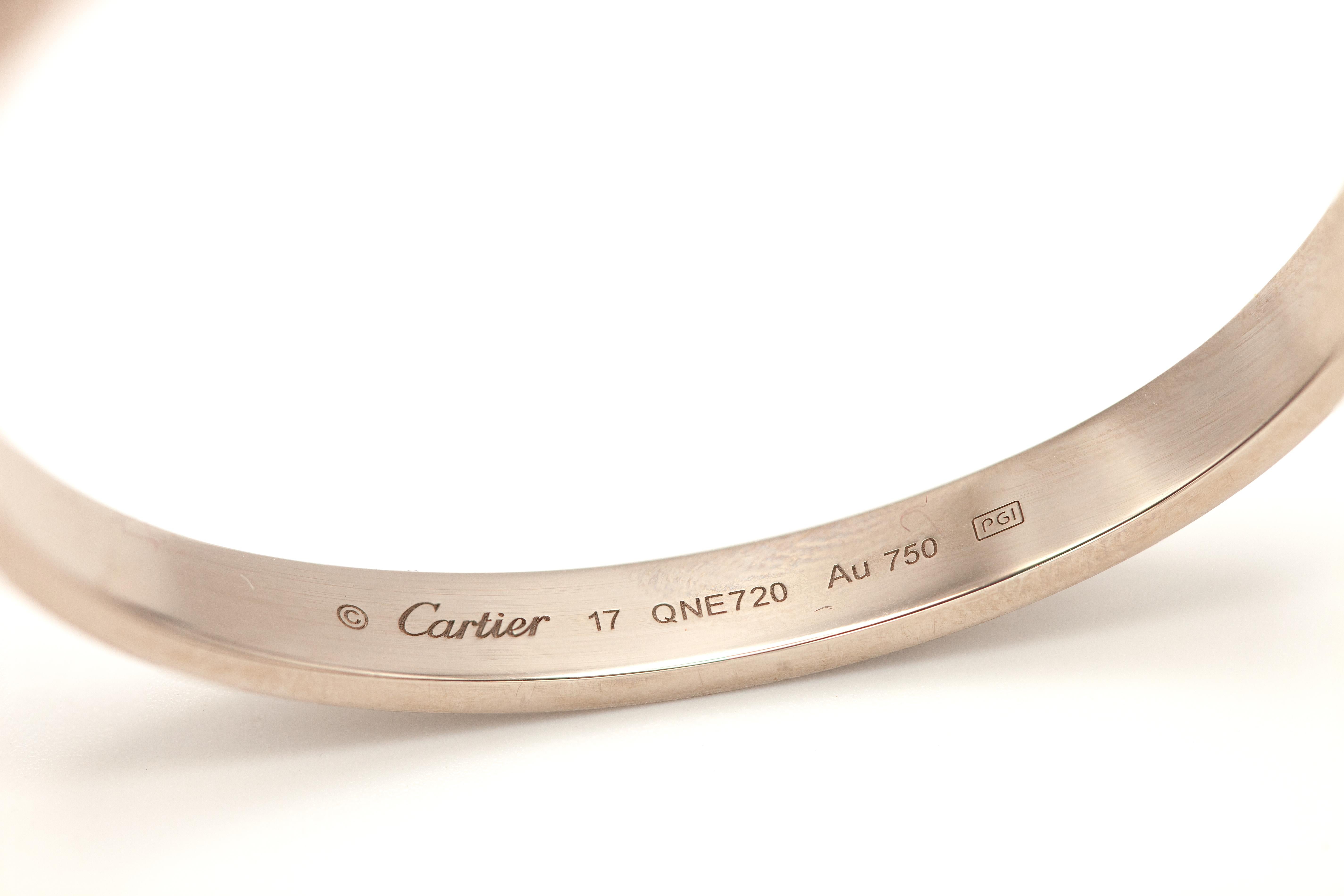 Contemporaneo Cartier Bracciale Love in oro bianco 18 carati - Con scatola e certificato originali