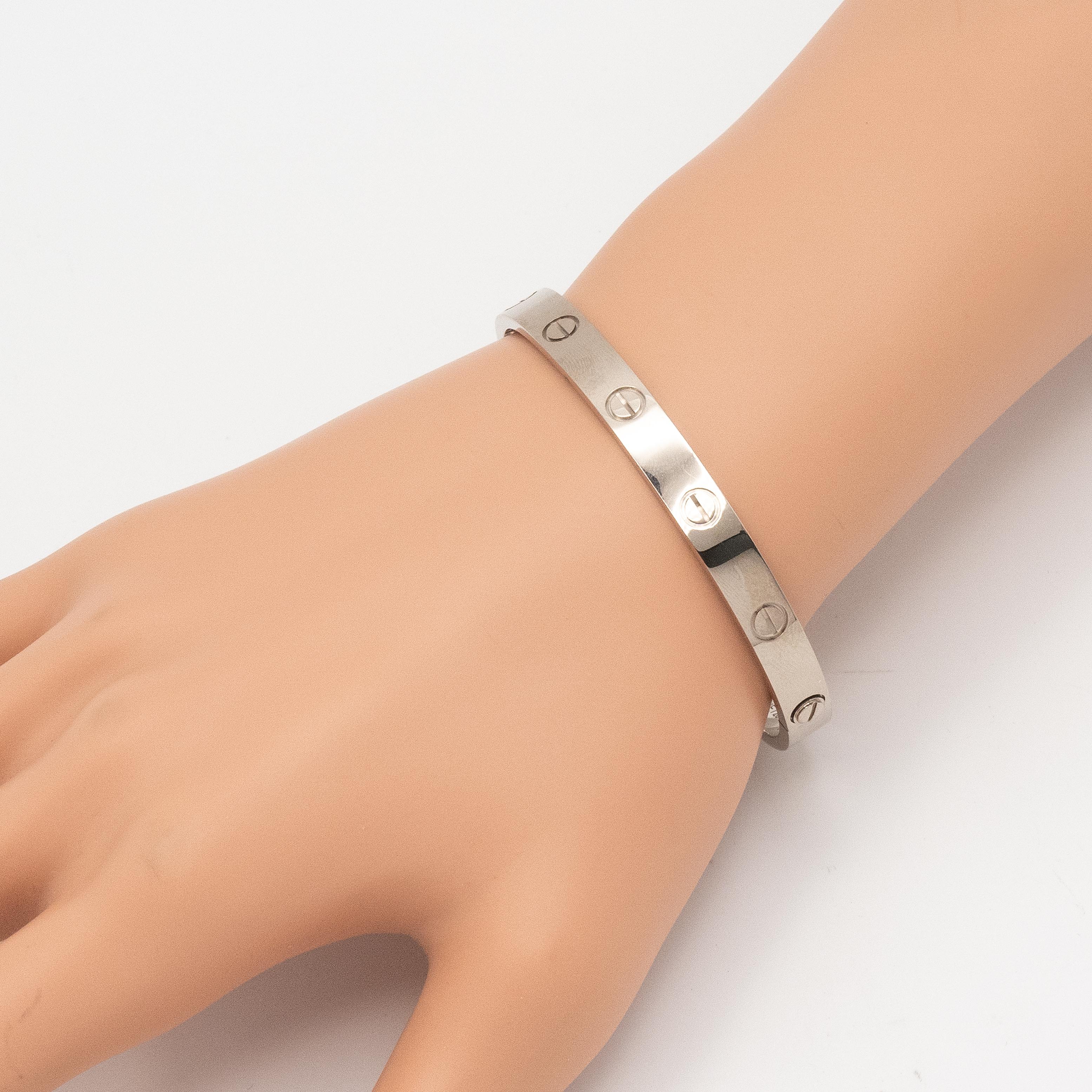 Cartier Bracciale Love in oro bianco 18 carati - Con scatola e certificato originali 1