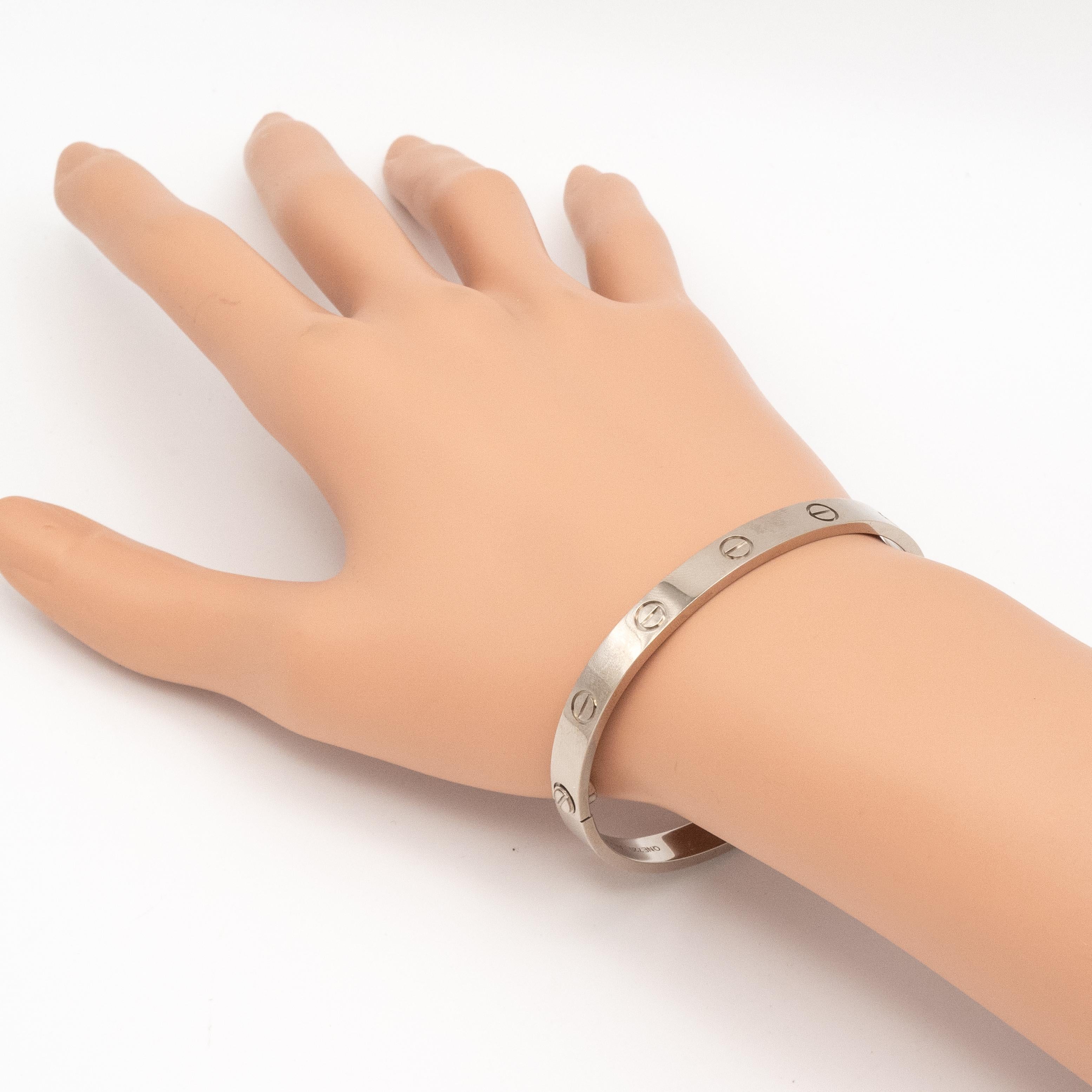 Cartier Bracciale Love in oro bianco 18 carati - Con scatola e certificato originali 2