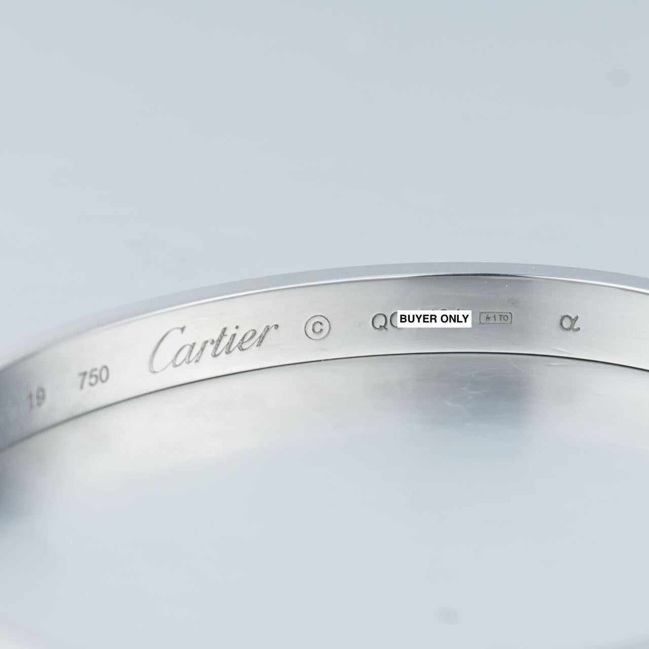 Cartier 18K White Gold Love Bracelet 4