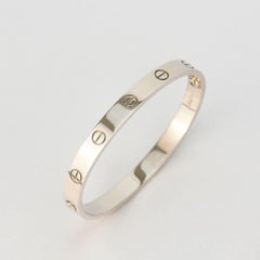 Cartier 18K White Gold Love Bracelet Size 16