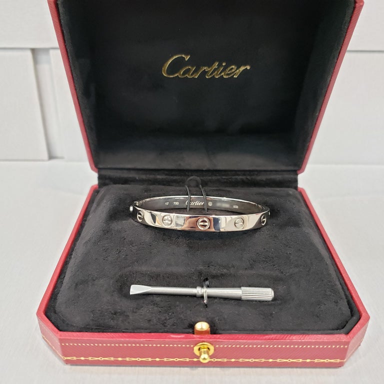 18 750 Cartier Crd 094835 Cartier 18 Karat White Gold Love Bracelet