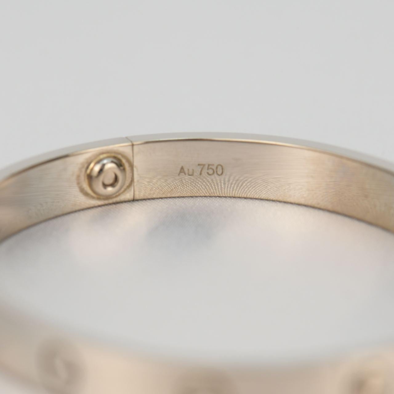Cartier: 18 Karat Weigold Love-Armband, Gre 16 4