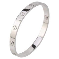 Cartier 18K White Gold Love Bracelet Size 18