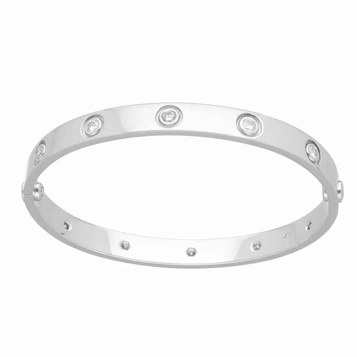■ Artikel-Nummer: 24320809
■ Marke: Cartier
■ Produktname: Liebesarmband 17cm
■ MATERIAL: 10P Diamanten, 750 K18 WG Weißgold
■ Größe des Handgelenks: Ungefähr 17cm / 6.69in
■ Gewicht: Ungefähr 30,6g
■ Breite: Ungefähr 6,08mm / 0,24in
■ Zubehör: