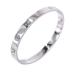 Cartier 18K White Gold Love Bracelet Size 17