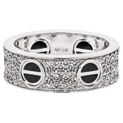 Anillo Cartier Love Diamond Ceramic EU 49 de oro blanco de 18 quilates