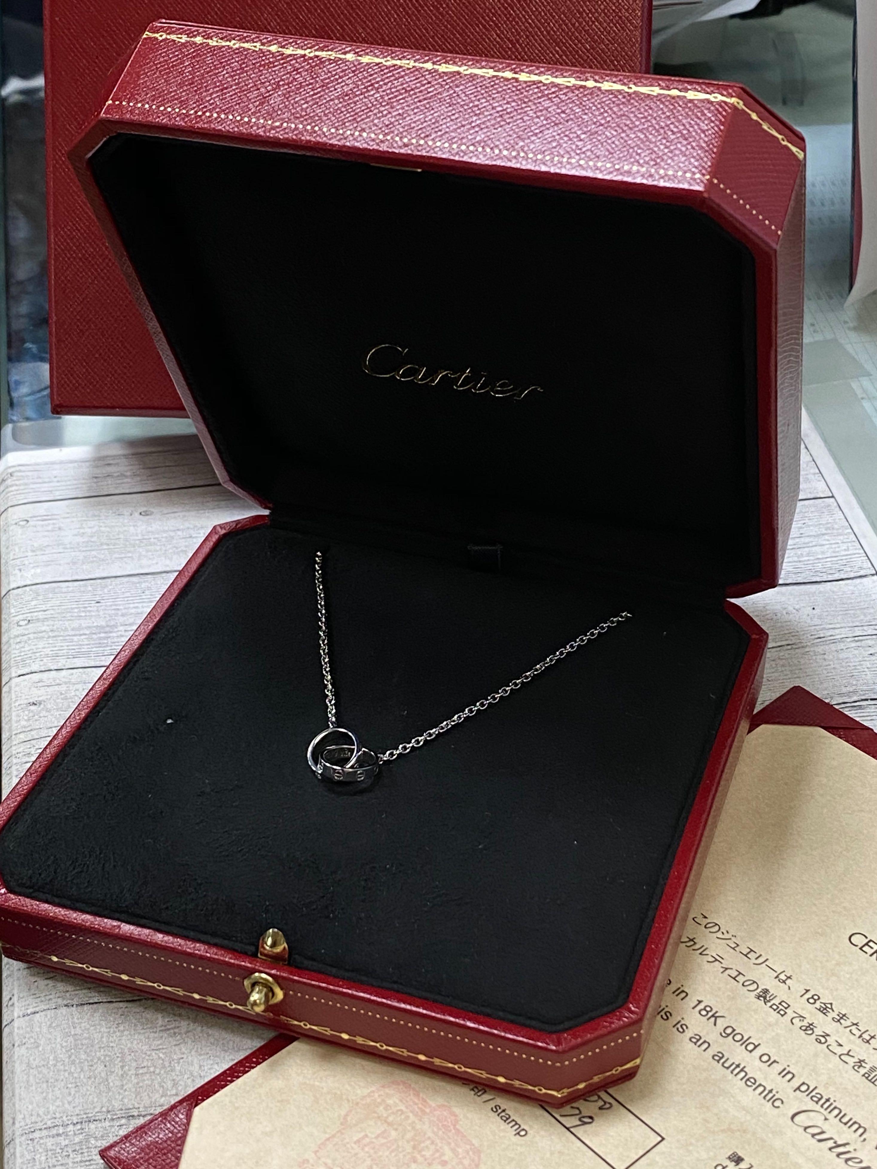 Cartier 18 Karat White Gold Love Necklace 4