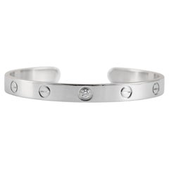 Cartier Bracciale Love One con diamanti in oro bianco 18 carati