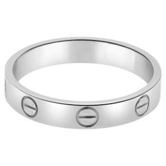 Cartier 18K White Gold Love Ring 3.5mm