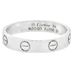 Cartier 18k white gold love ring