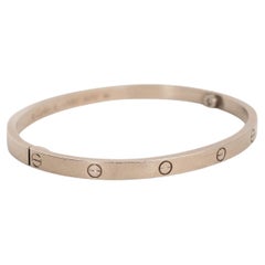 CARTIER 18k white gold LOVE SMALL MODEL Bracelet 16