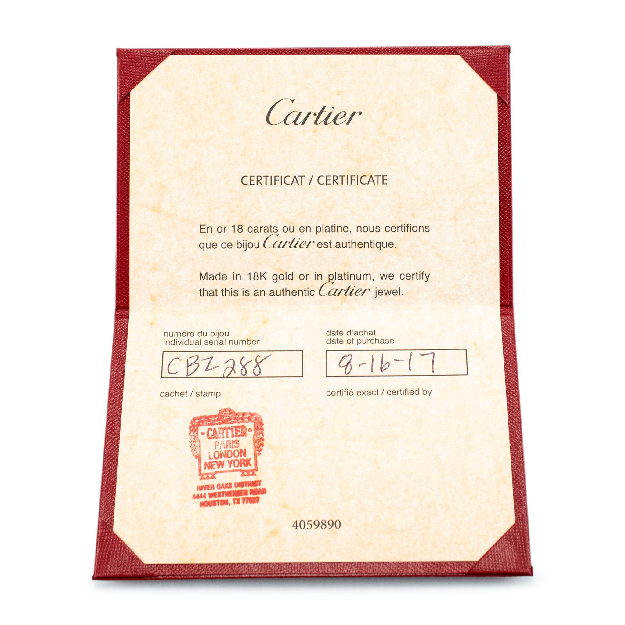 Cartier 18K White Gold Maillon Panthere Wedding Band Ring 4