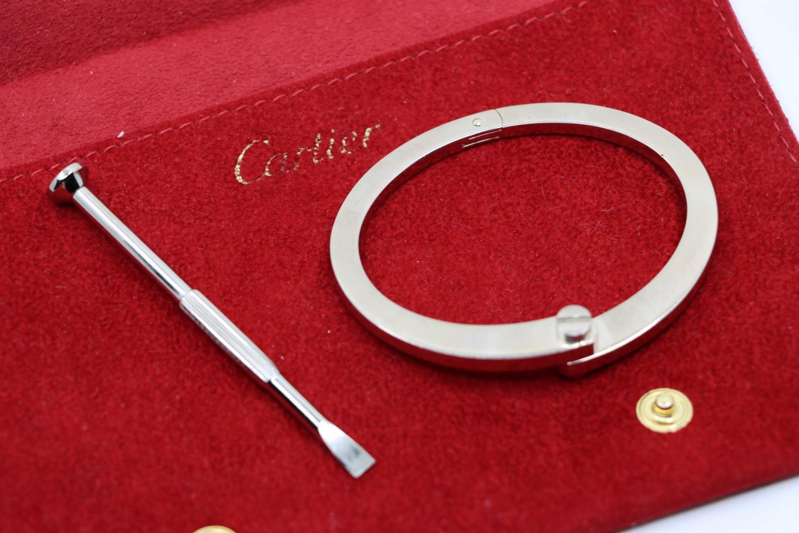 Cartier 18K White Gold  Menotte Bracelet 8
