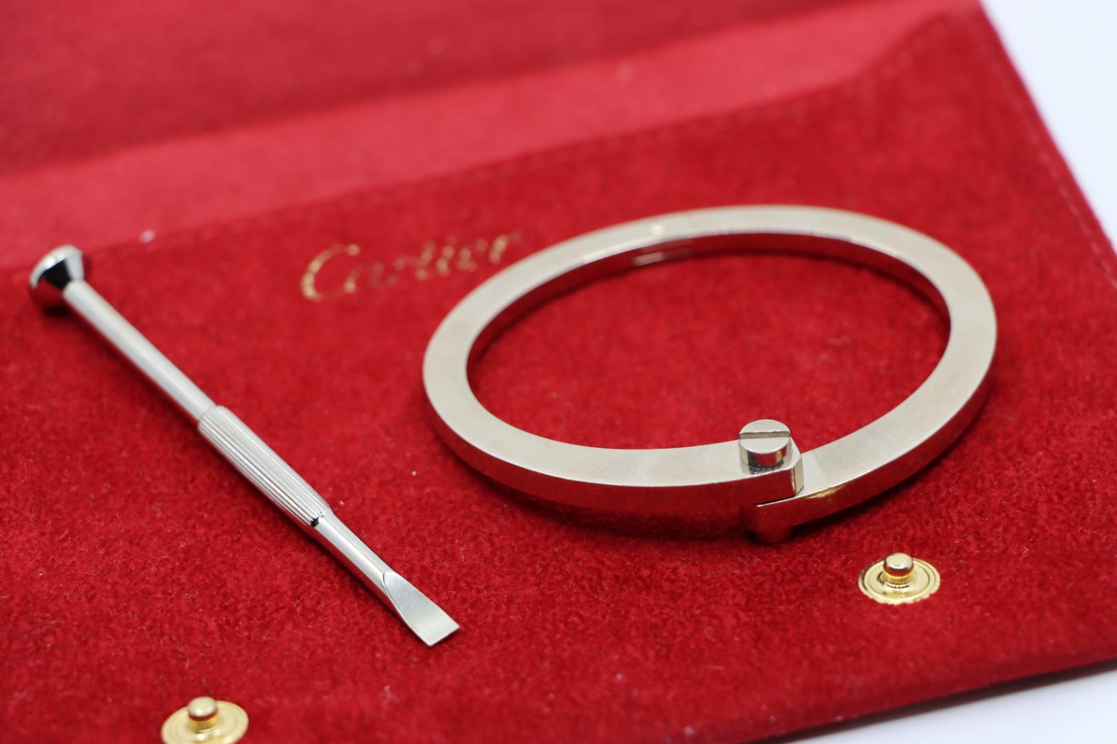 Cartier 18K White Gold  Menotte Bracelet 9