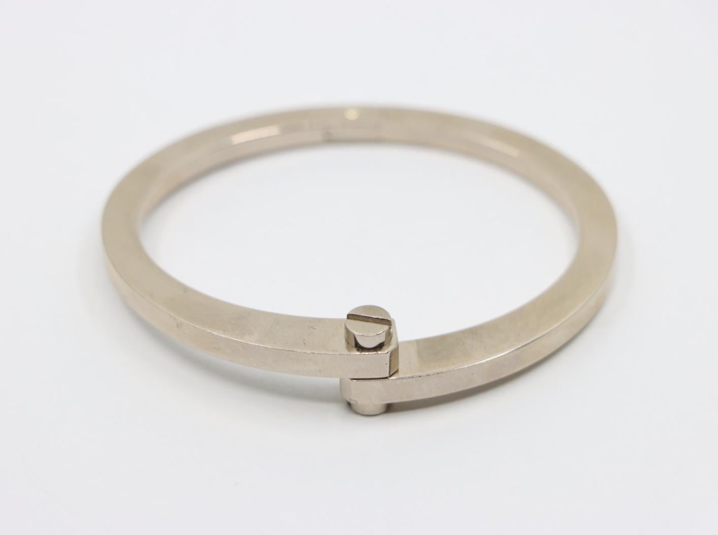 Women's or Men's Cartier 18K White Gold  Menotte Bracelet
