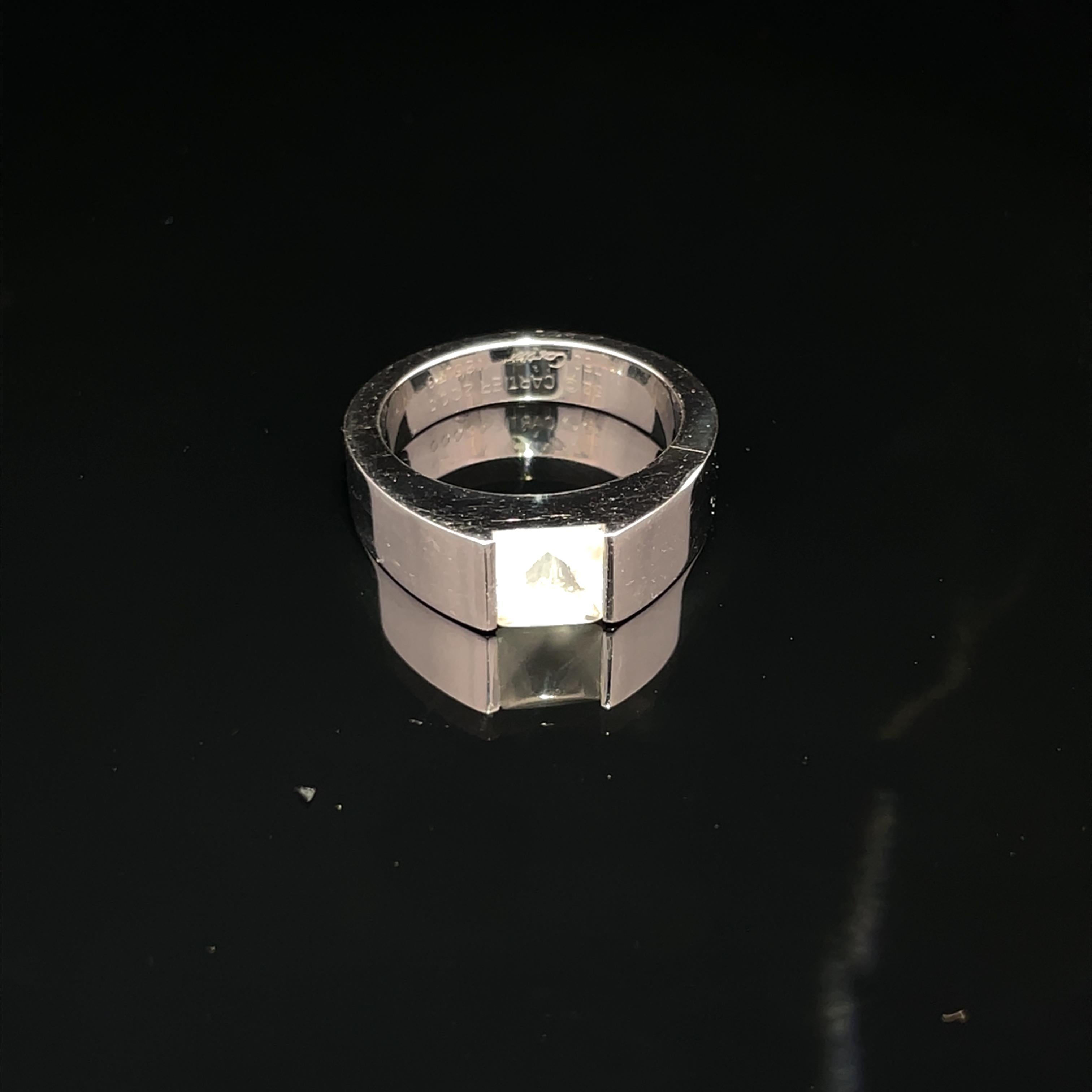 Cartier 18k White Gold Moonstone Ring For Sale 2
