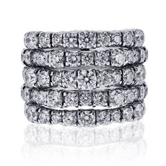 Cartier 18K White Gold Multirow Lignes Essentielles Ring