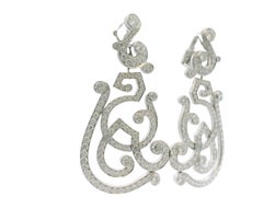 Cartier 18K White Gold Pave Day & Night Earrings