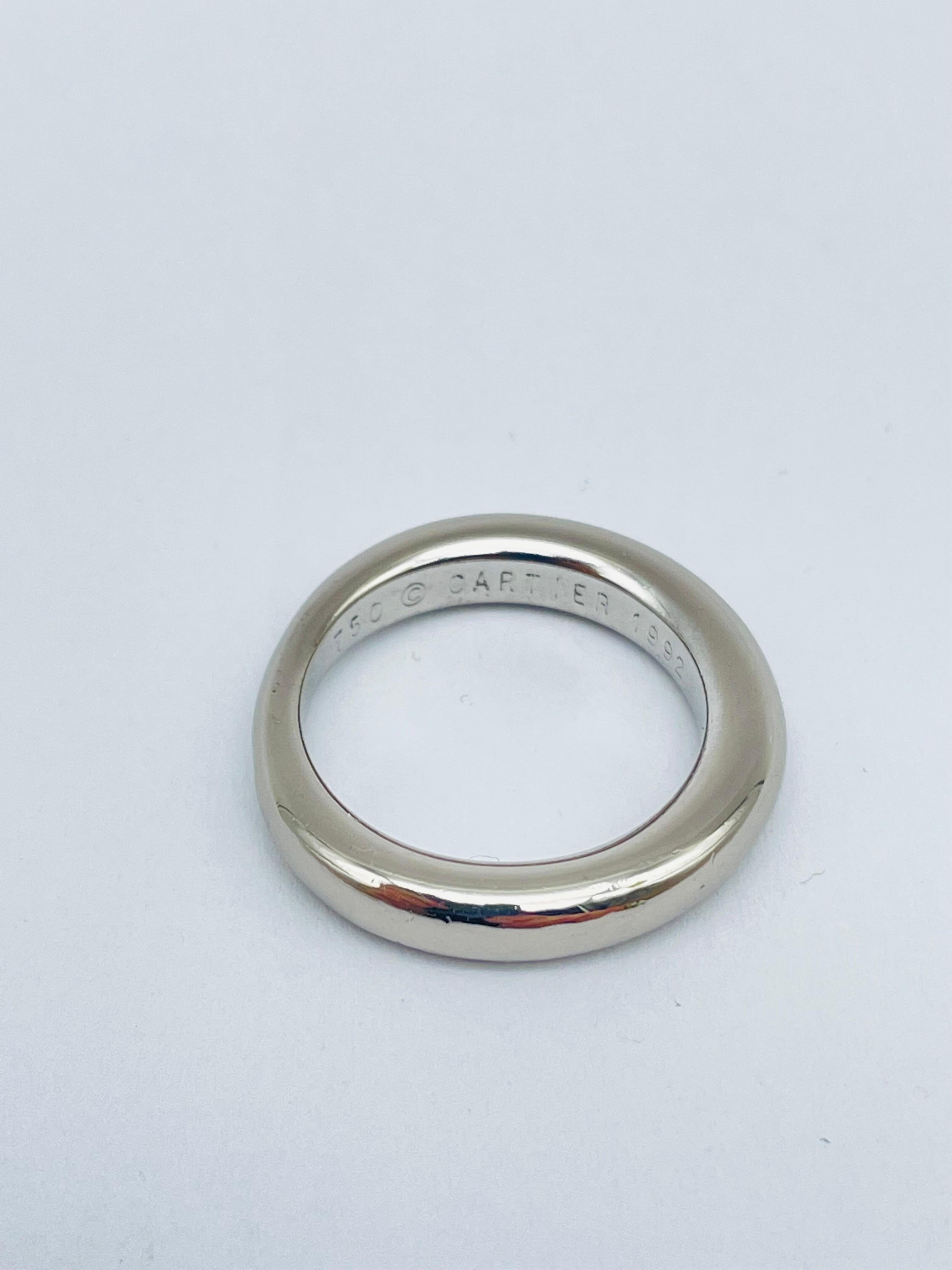 Cartier 18k White Gold Ring For Sale 1