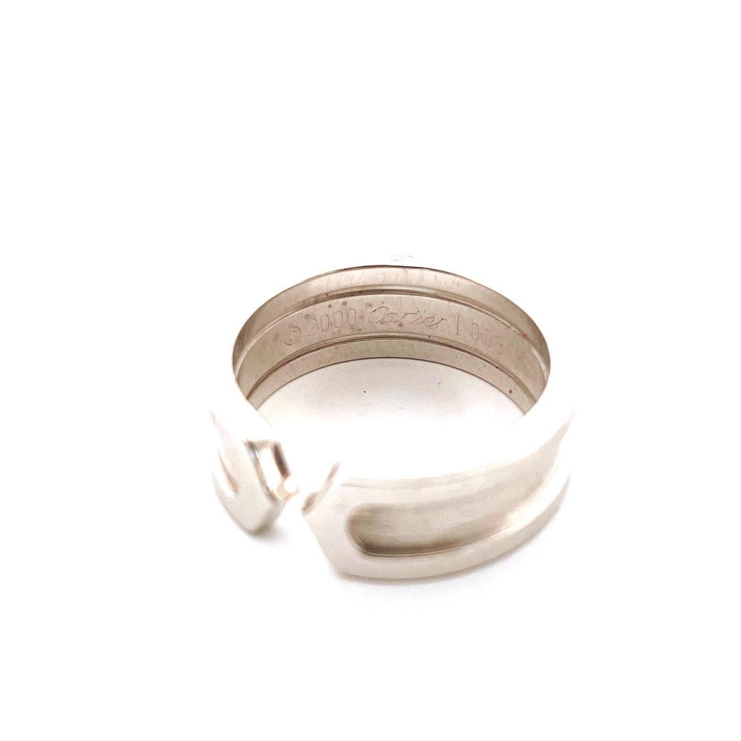Modern Cartier 18k White Gold Ring