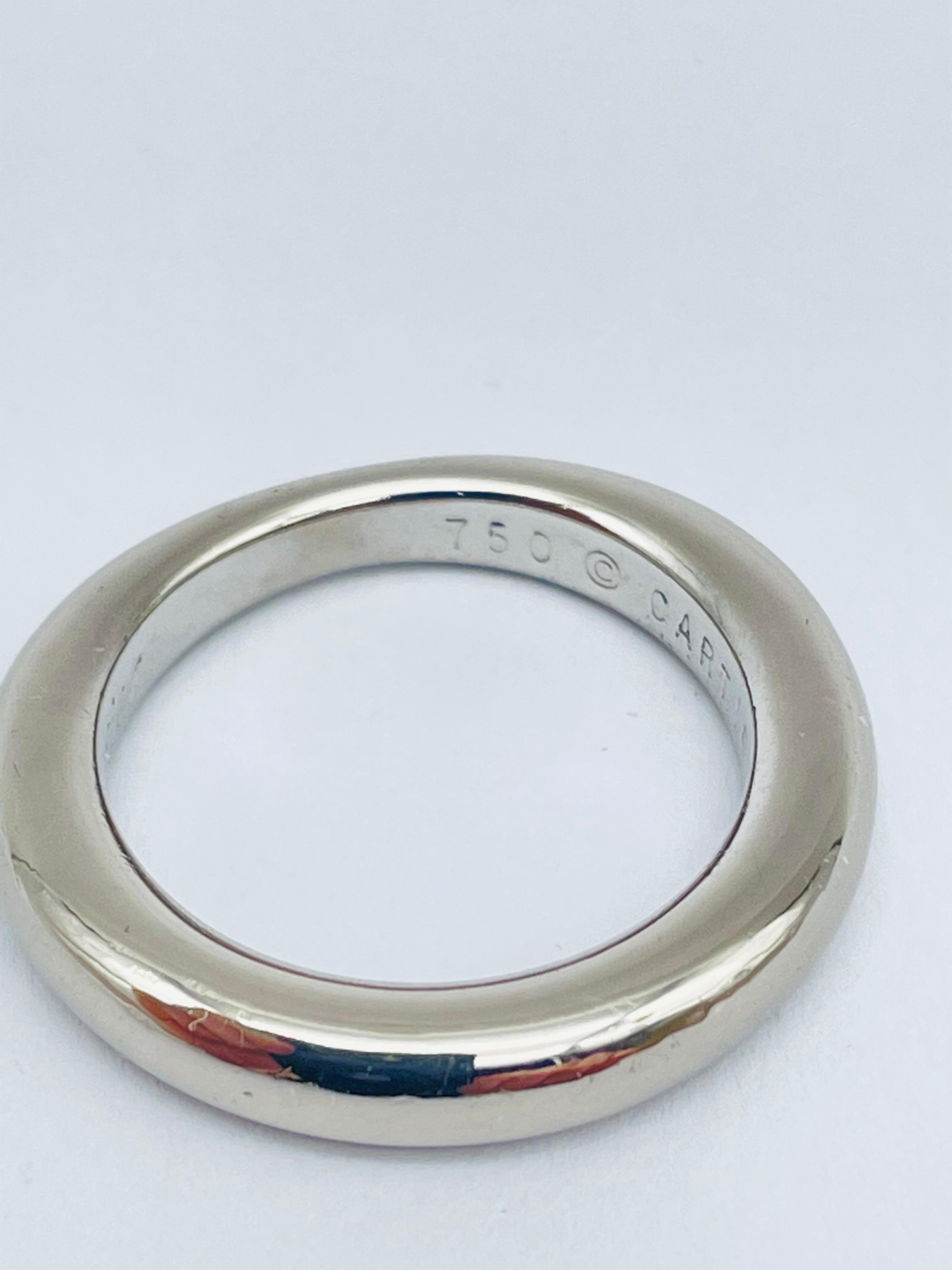 Cartier 18k White Gold Ring For Sale 2