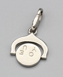 Cartier 18K White Gold Rotating "I Love You" Flip Charm Pendant