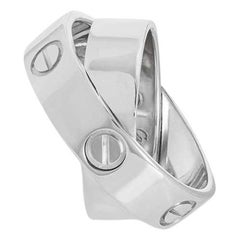 Cartier 18k White Gold Spicy Love Ring, Size 54, France, 21st Century