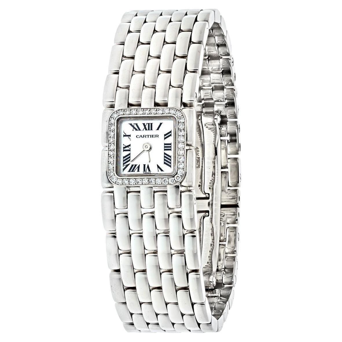 Cartier 18K White Gold Swiss Made Panthere Ruban Quartz Ladies Watch