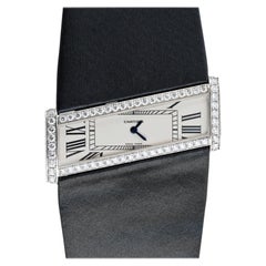 Cartier 18K White Gold Tank Divan Diamond Ladies Watch