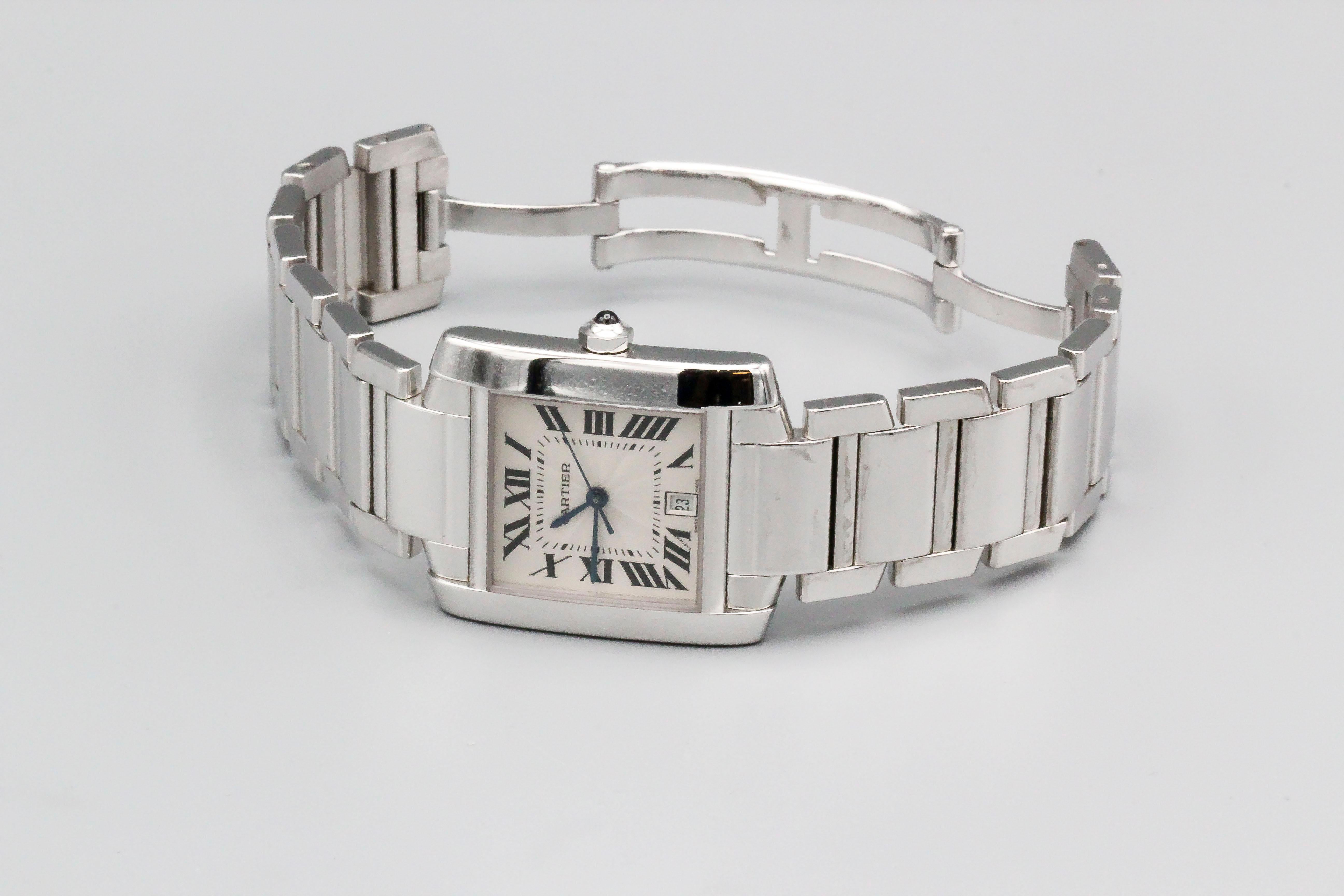 Very handsome 18K white gold men's wrist watch from the 