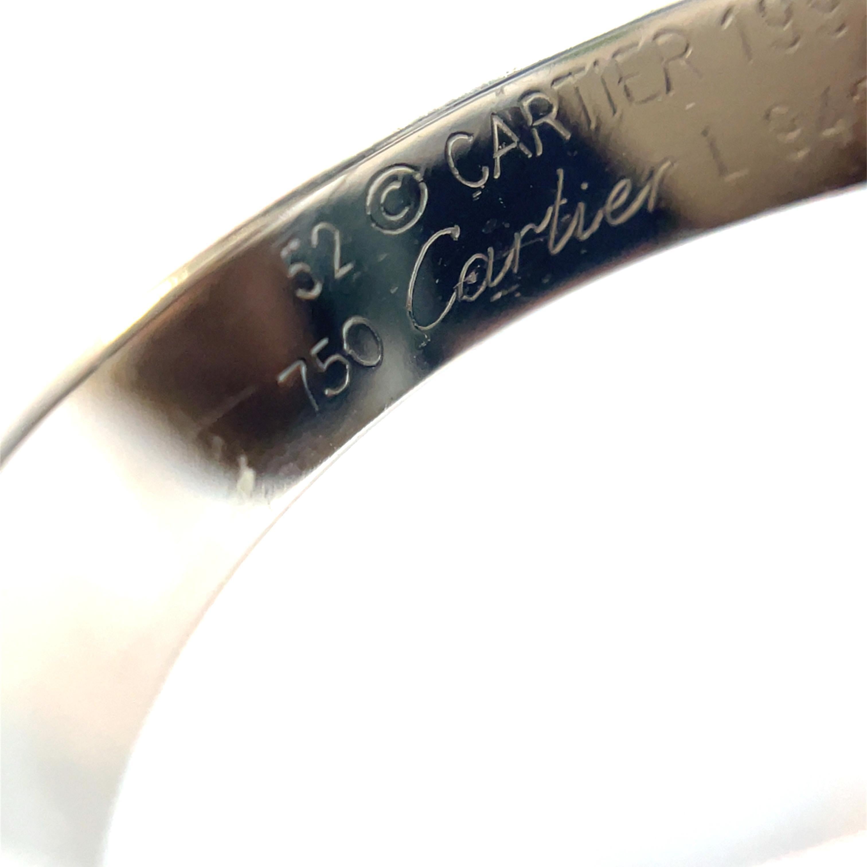 Cartier 18k White Gold Vintage 1990s Peridot Tank Ring For Sale 1