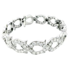Cartier Bracelet à maillons en or blanc 18 carats avec diamants 15,8 carats