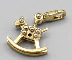 Cartier 18K White & Yellow Gold Rocking Horse Charm Pendant
