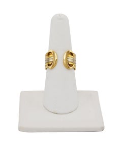 Cartier 18K White, Yellow & Rose Gold Double C Cigar Band Ring
