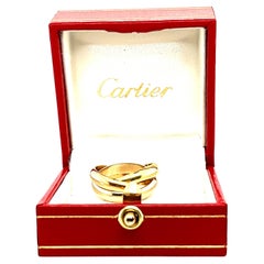 Cartier 18k White, Yellow & Rose Gold Rolling Ring