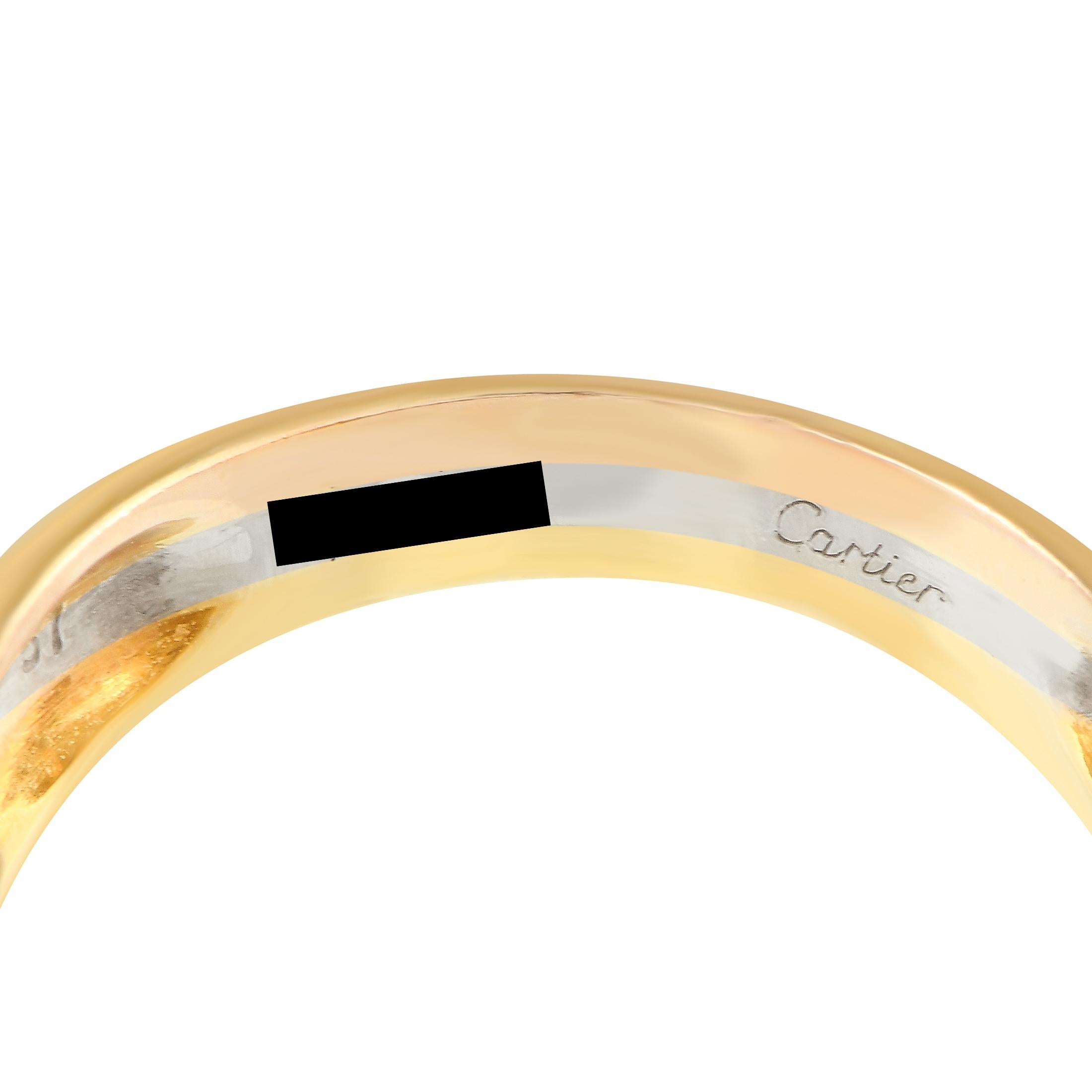 Cartier 18K Yellow and White Gold 0.27ct Diamond Ring In Excellent Condition In Southampton, PA