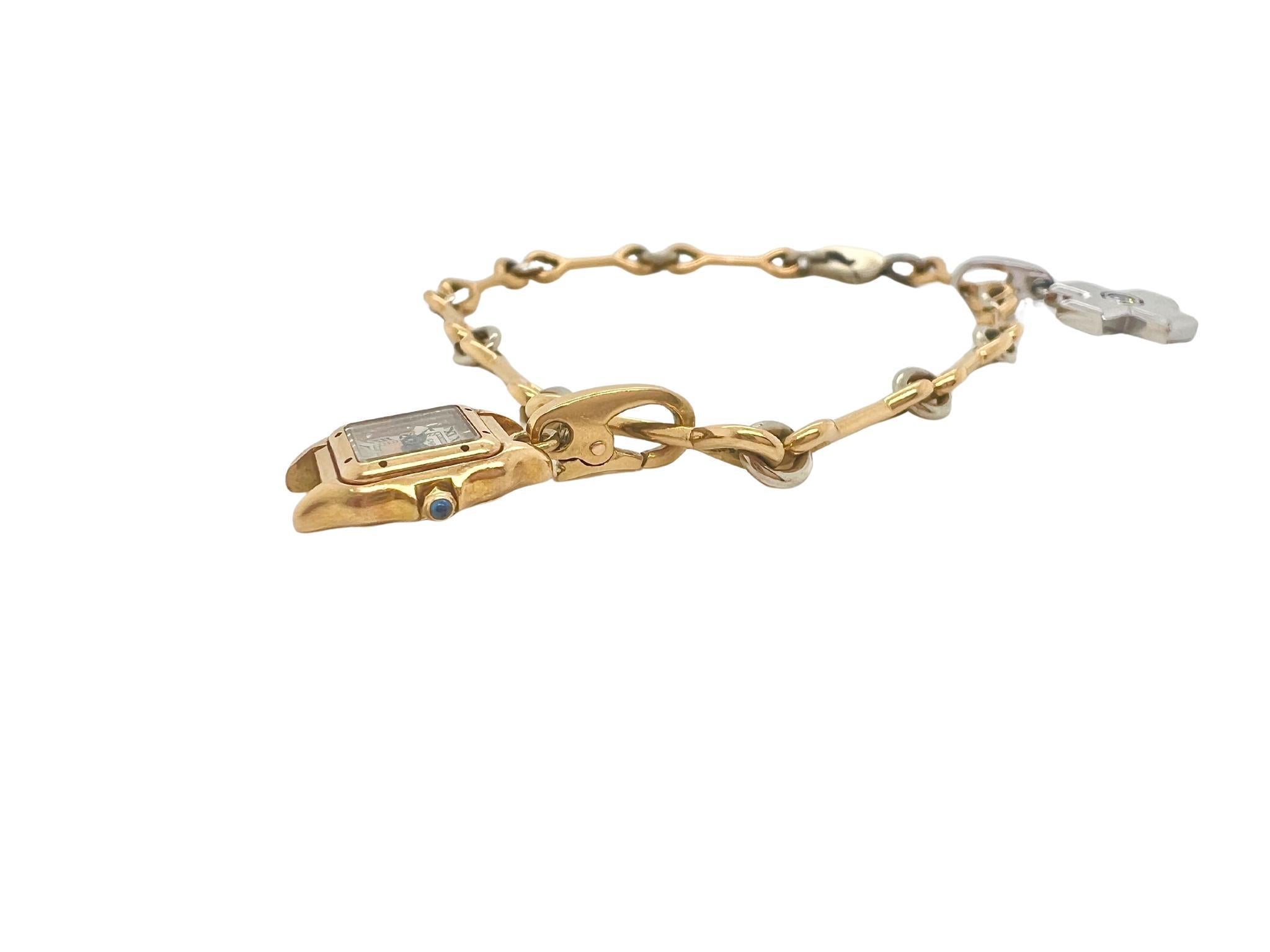 Cartier Bracciale Charm in oro giallo e bianco 18 ct. in vendita 1
