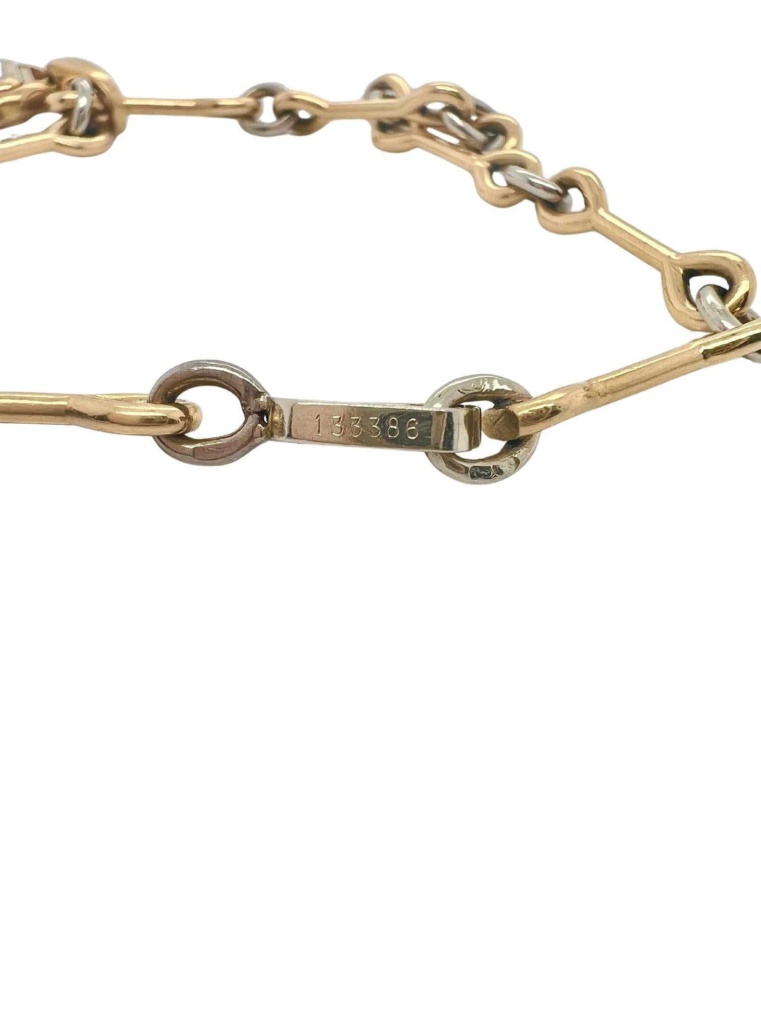 Cartier Bracciale Charm in oro giallo e bianco 18 ct. in vendita 4