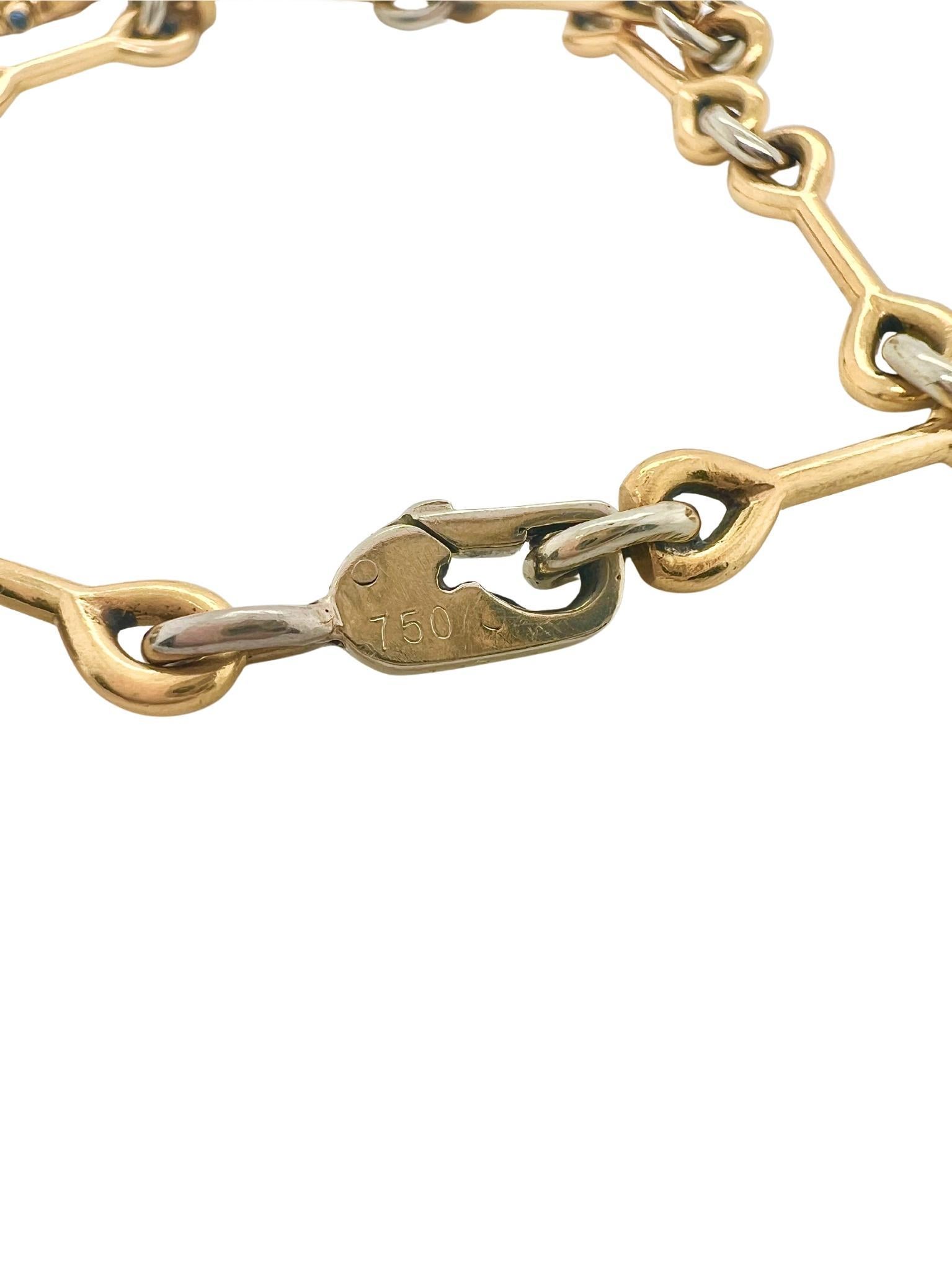 Cartier Bracciale Charm in oro giallo e bianco 18 ct. in vendita 5