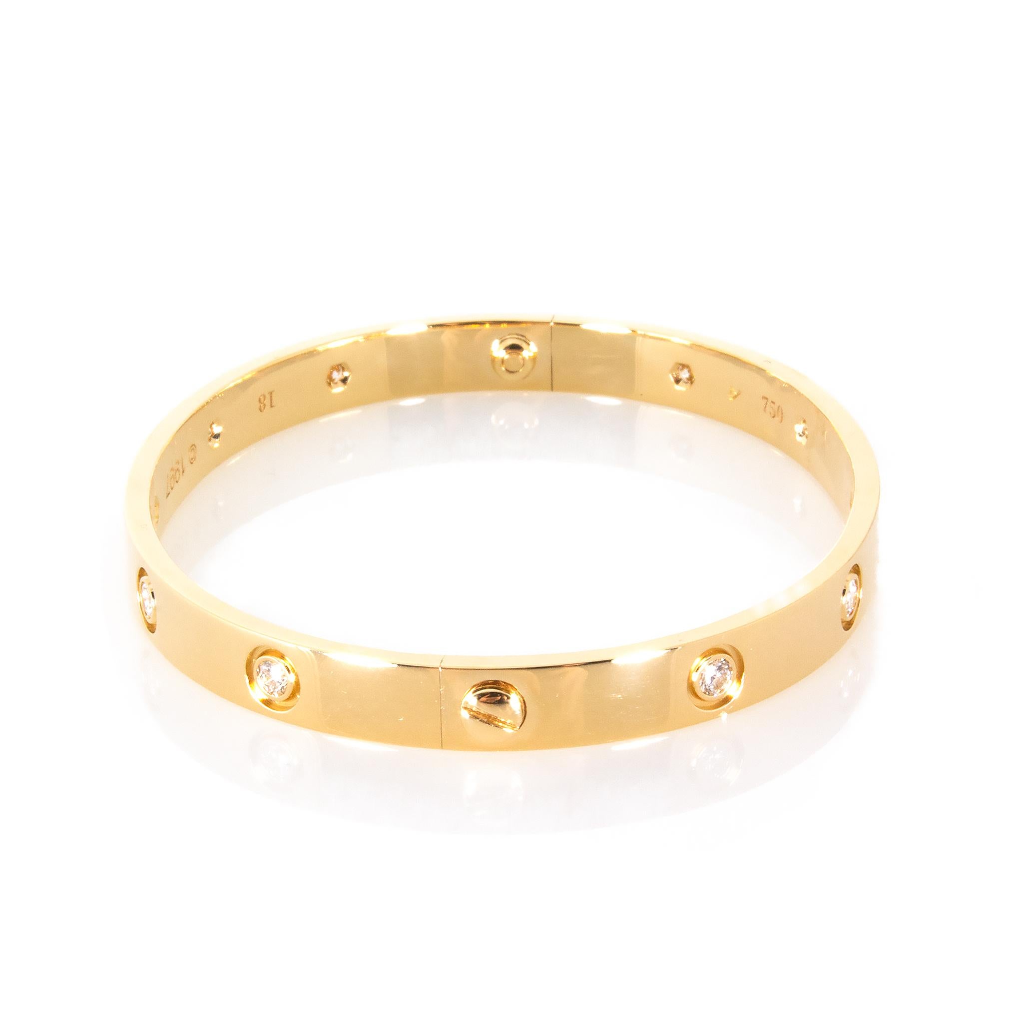 cartier 18k gold bracelet