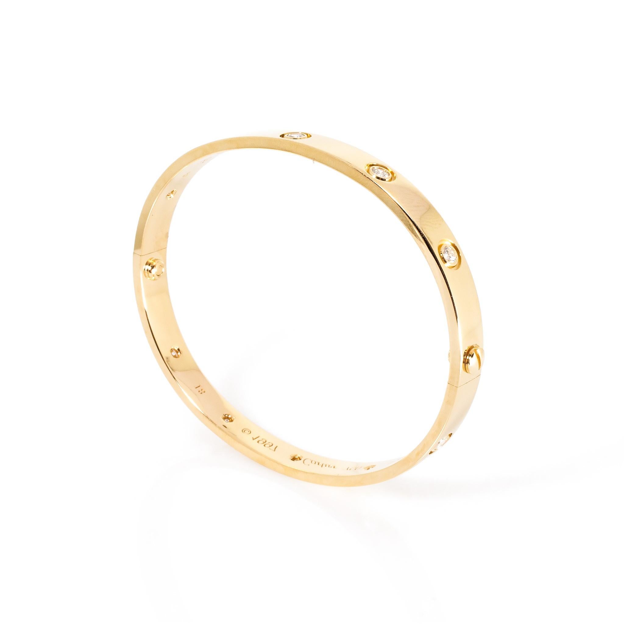 cartier 18k gold bracelet